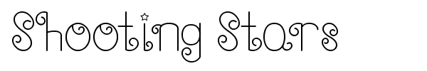 Shooting Stars font preview